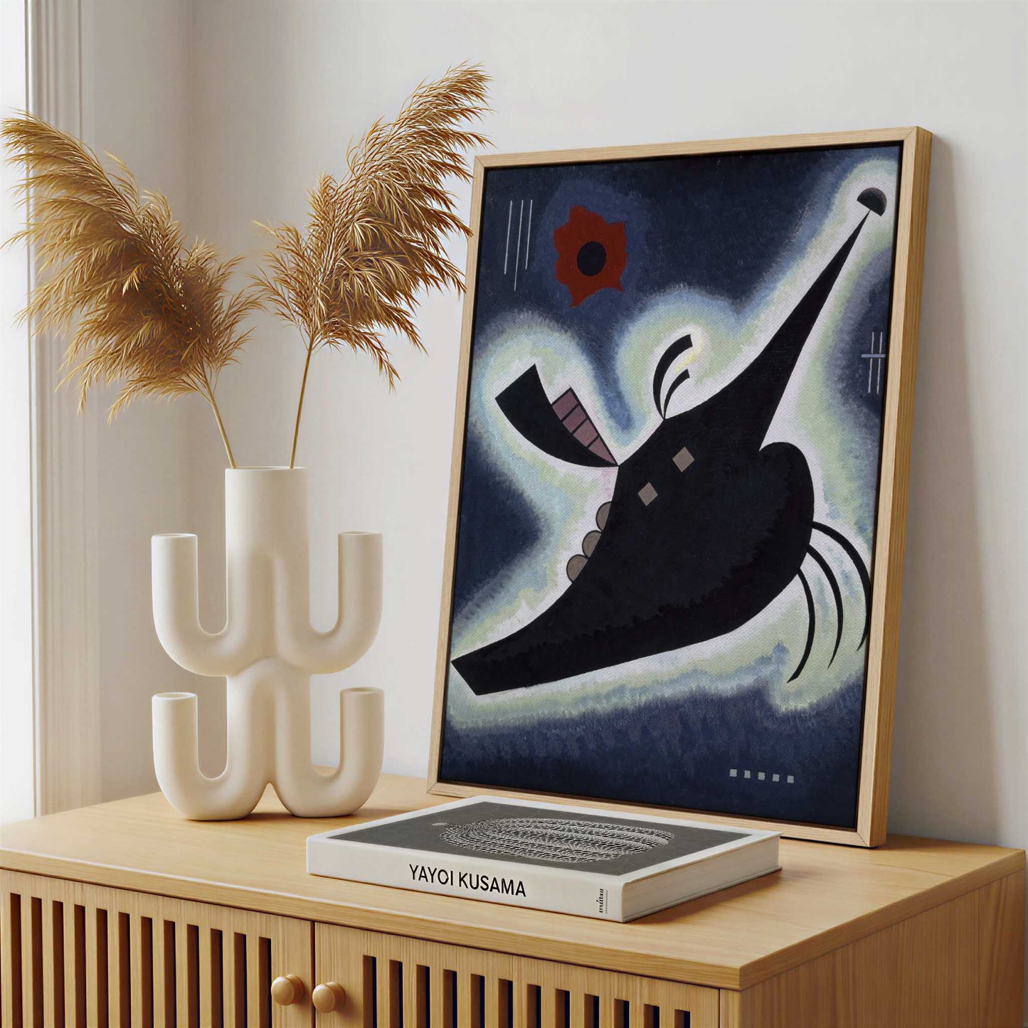 Framed Canvas - Framed canvas in a stylish interior setting