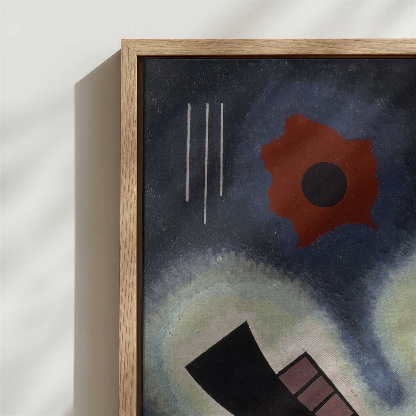 Framed Canvas - Close-up detail and texture of the framed canvas