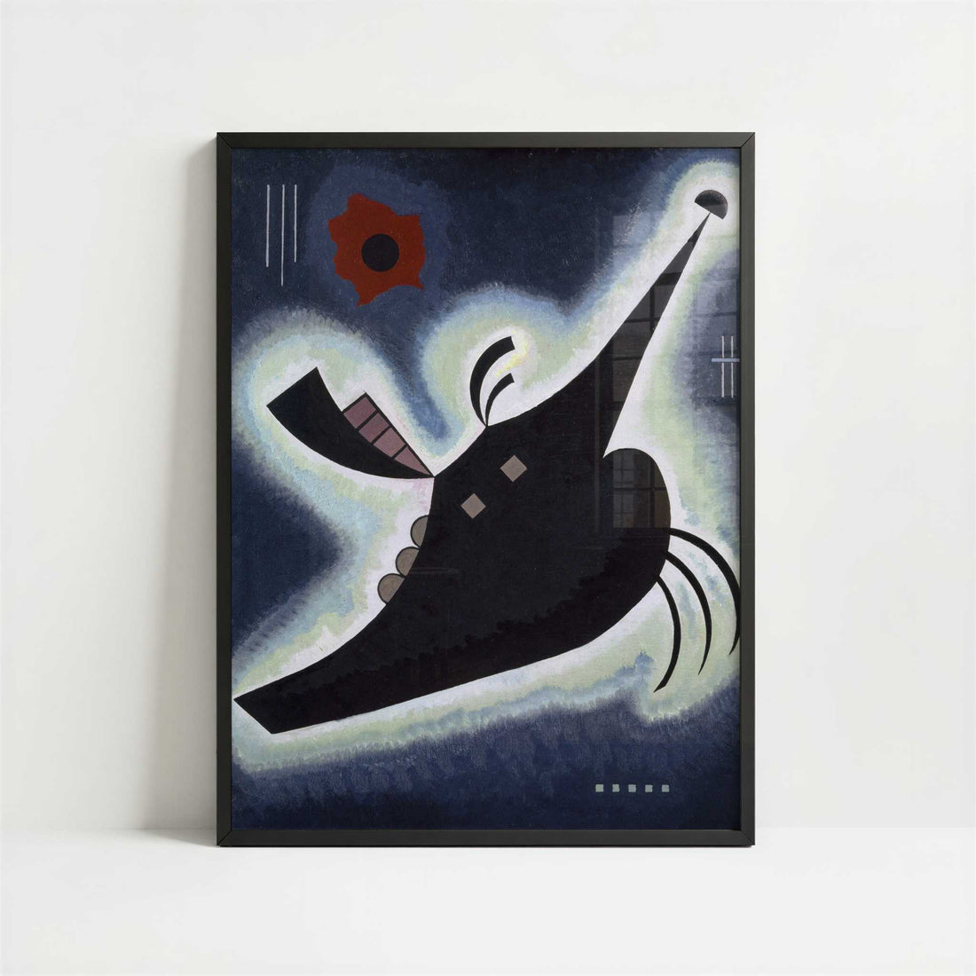 Sharp Black (1931) by Wassily Kandinsky – Art Print - Art print in black frame