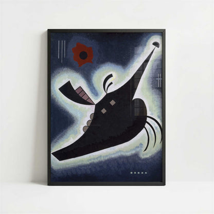 Sharp Black (1931) by Wassily Kandinsky – Art Print - Art print in black frame