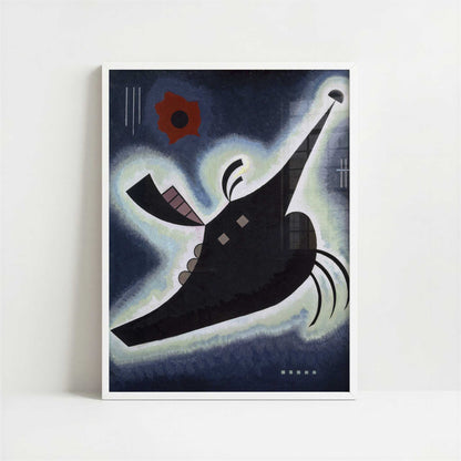 Sharp Black (1931) by Wassily Kandinsky – Art Print - Art print in white frame
