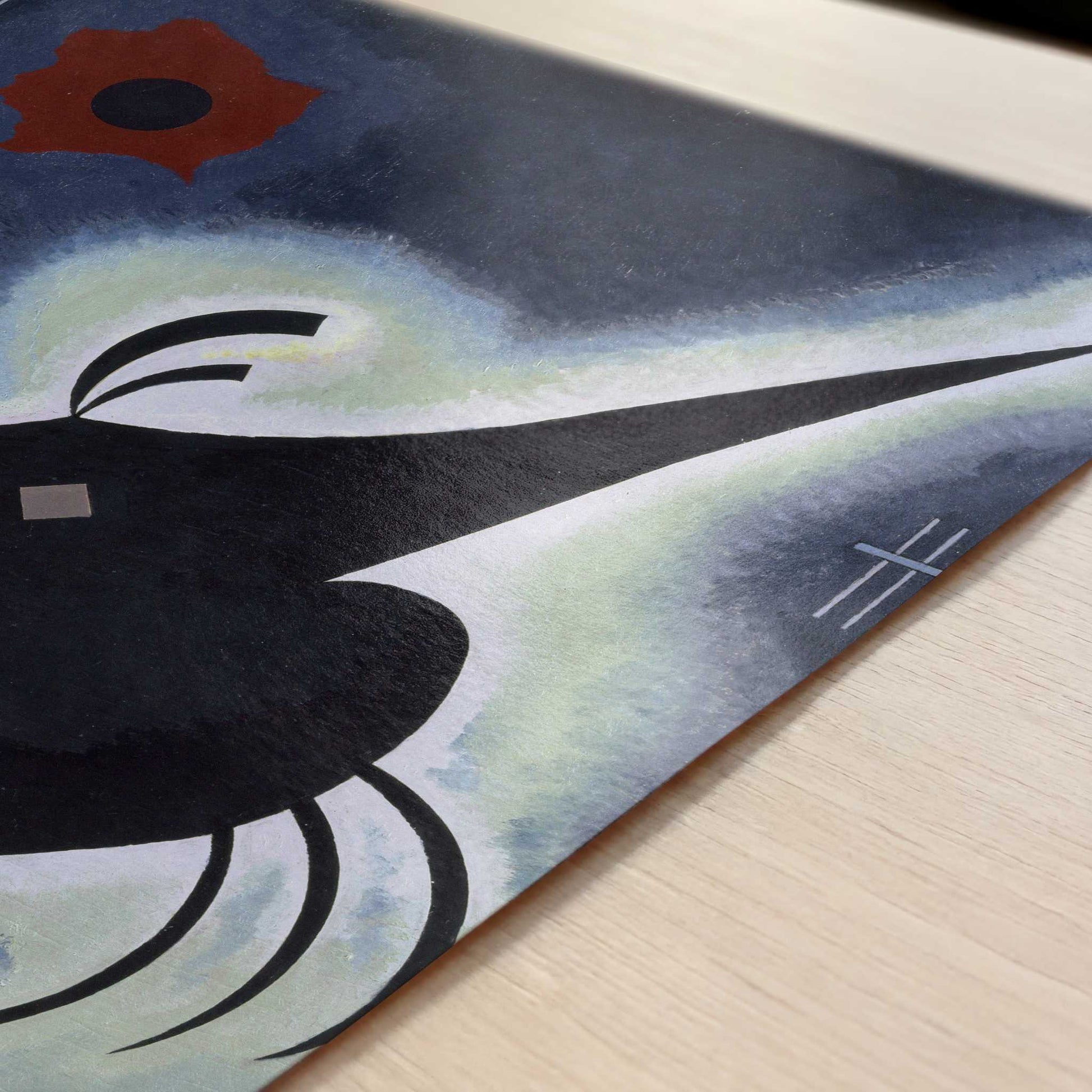 Sharp Black (1931) by Wassily Kandinsky – Art Print - Close-up detail of the art print