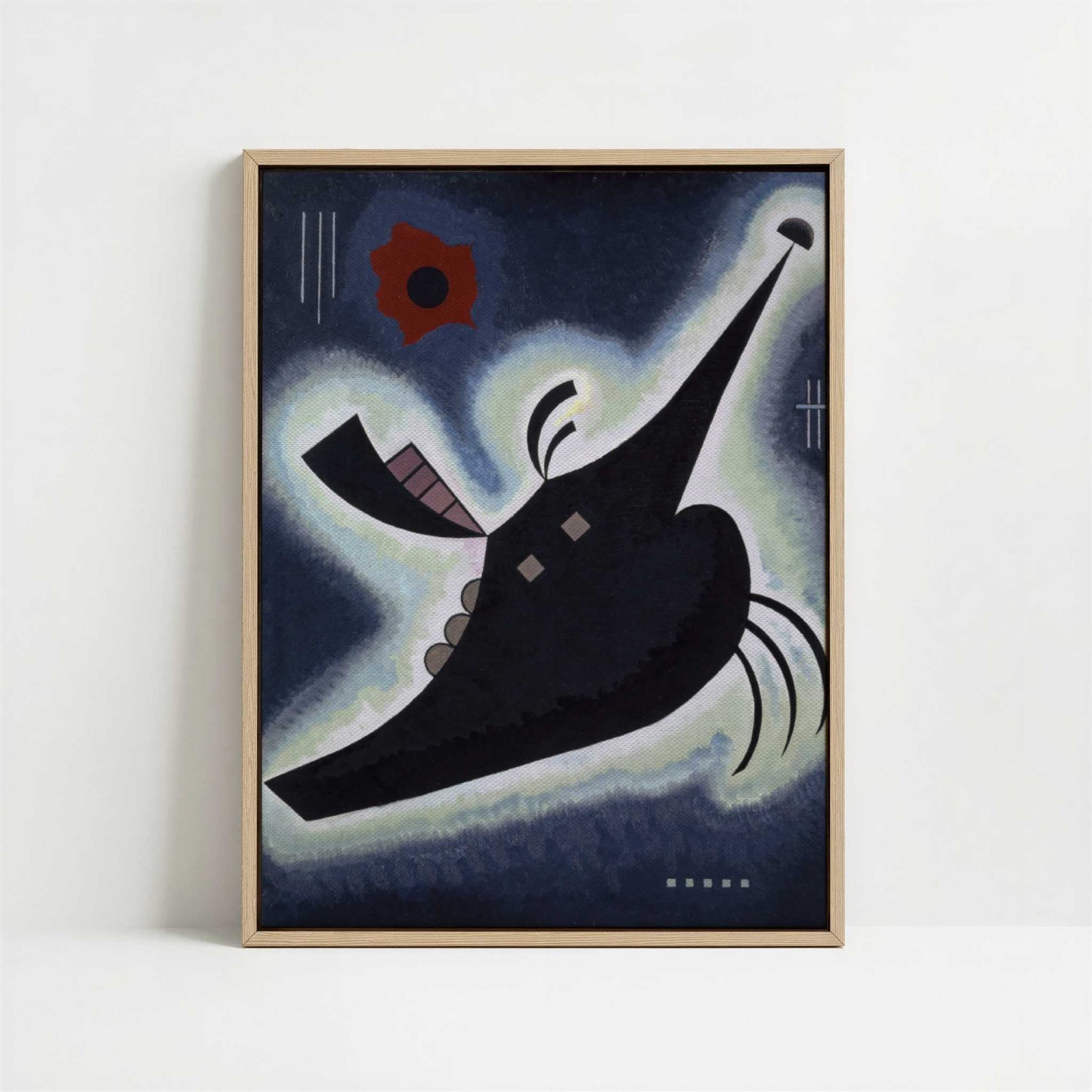 Framed Canvas - Framed canvas in oak color frame