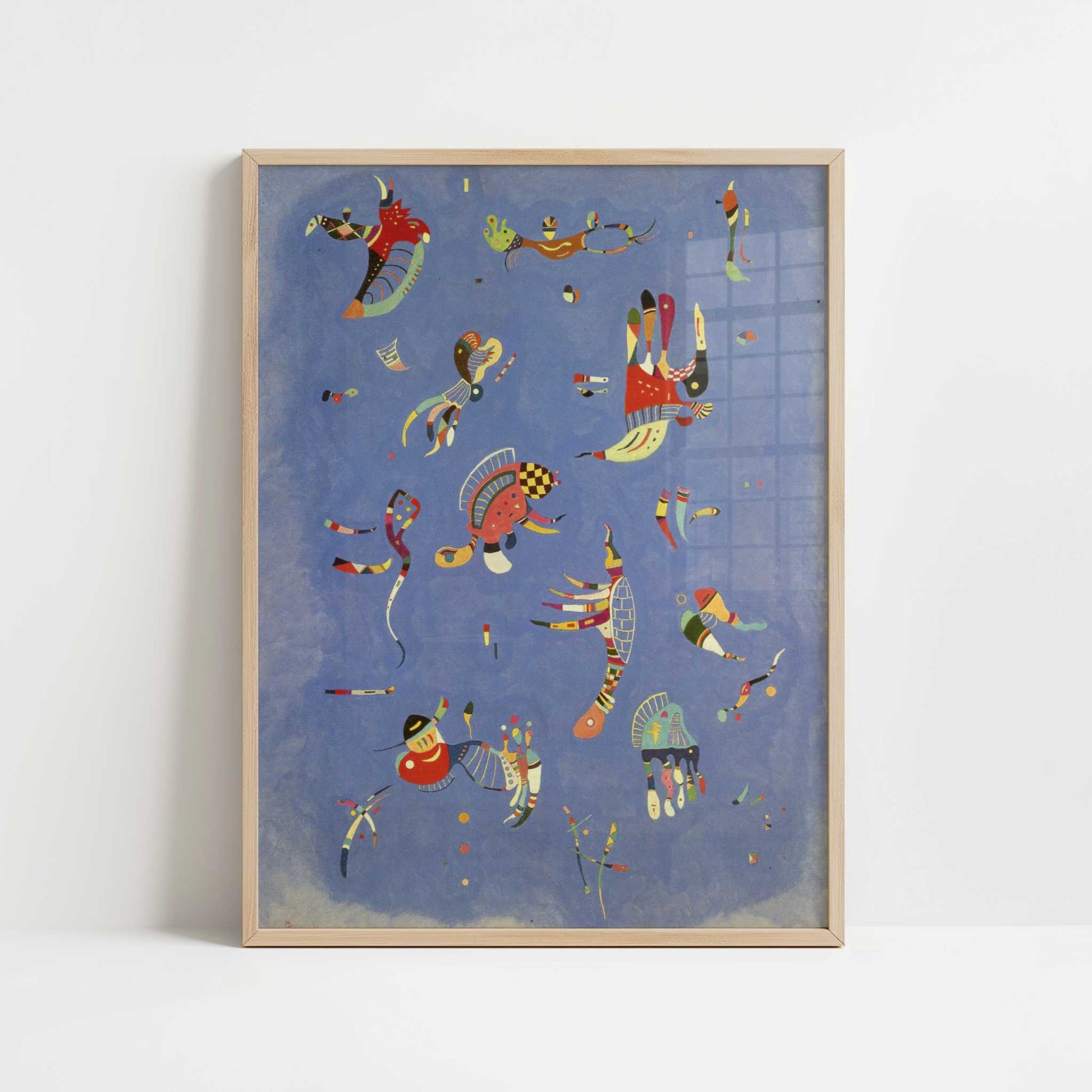 Sky Blue (1940) by Wassily Kandinsky – Art Print - Art print in oak frame
