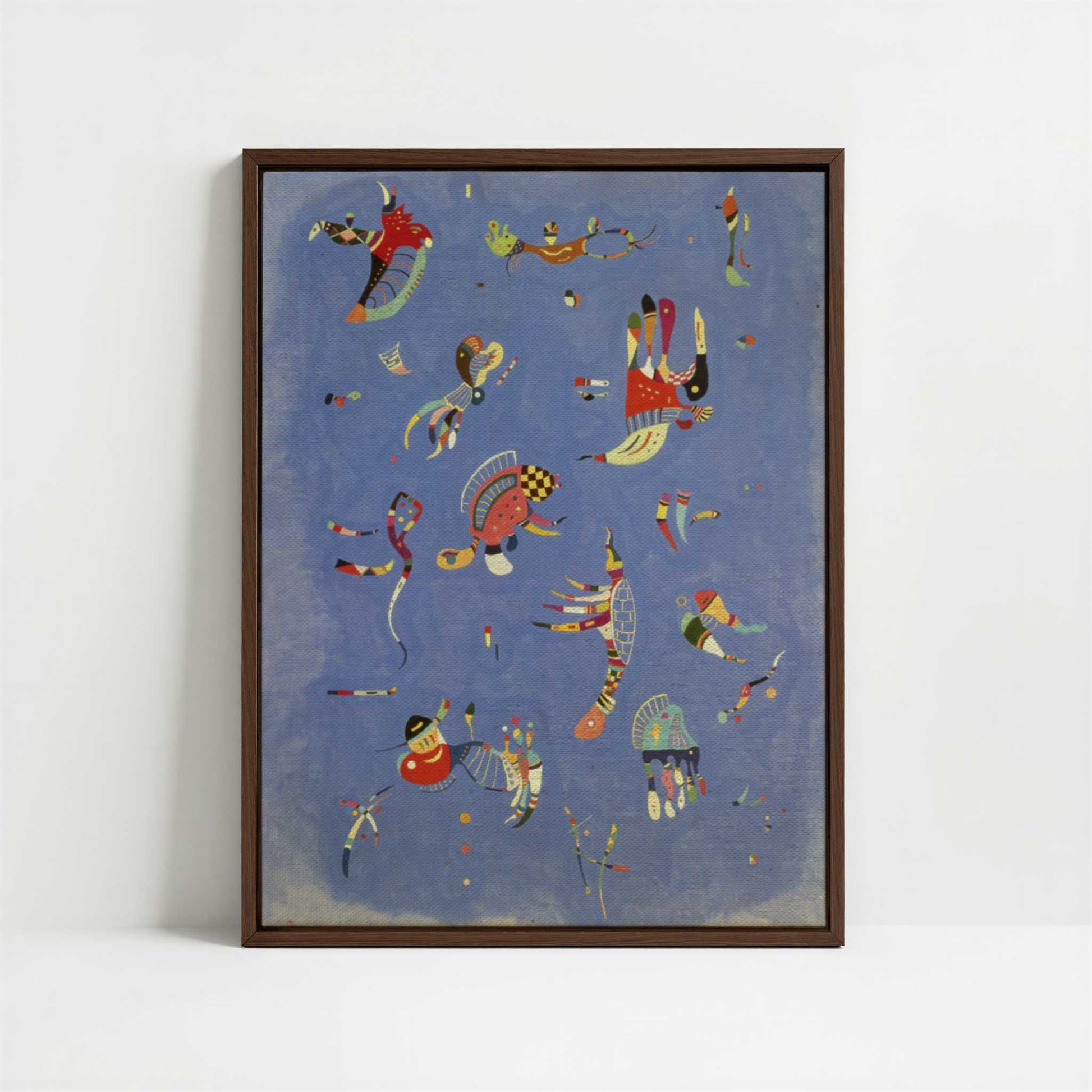 Framed Canvas - Framed canvas in dark wood color frame