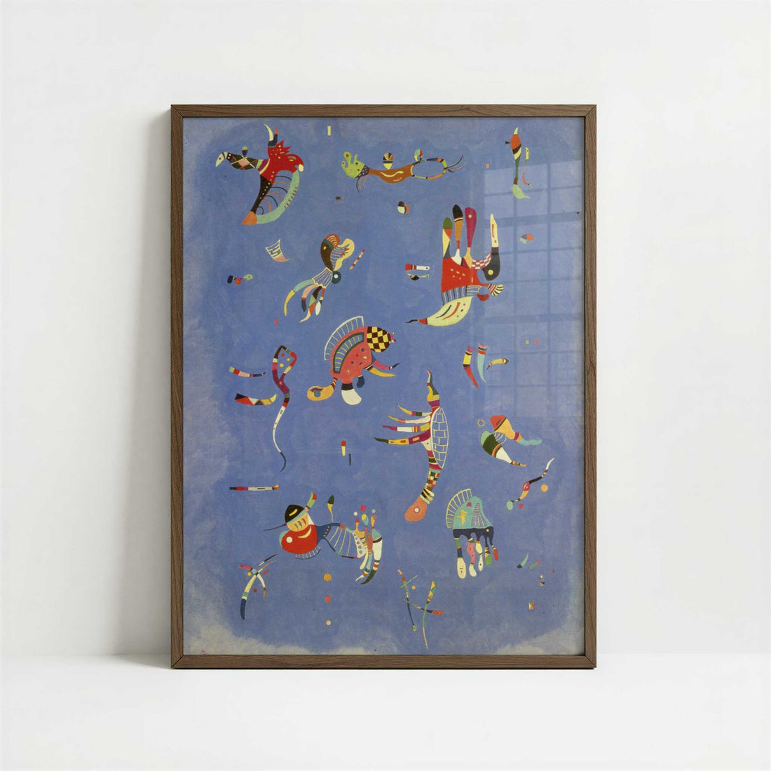 Sky Blue (1940) by Wassily Kandinsky – Art Print - Art print in dark wood frame
