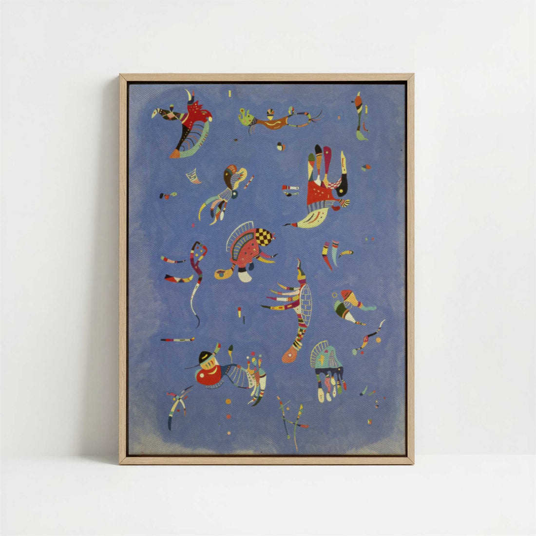 Framed Canvas - Framed canvas in oak color frame