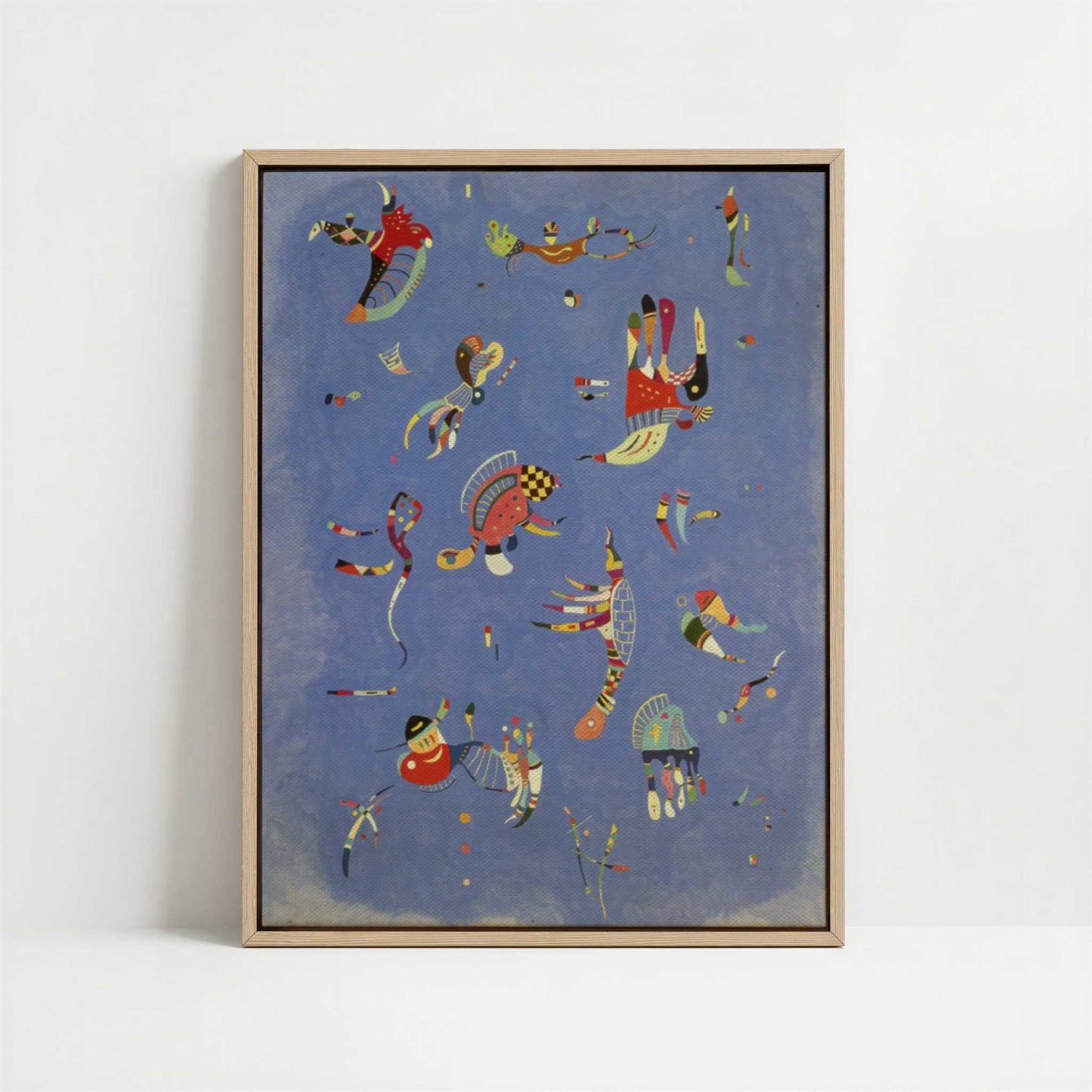 Framed Canvas - Framed canvas in oak color frame