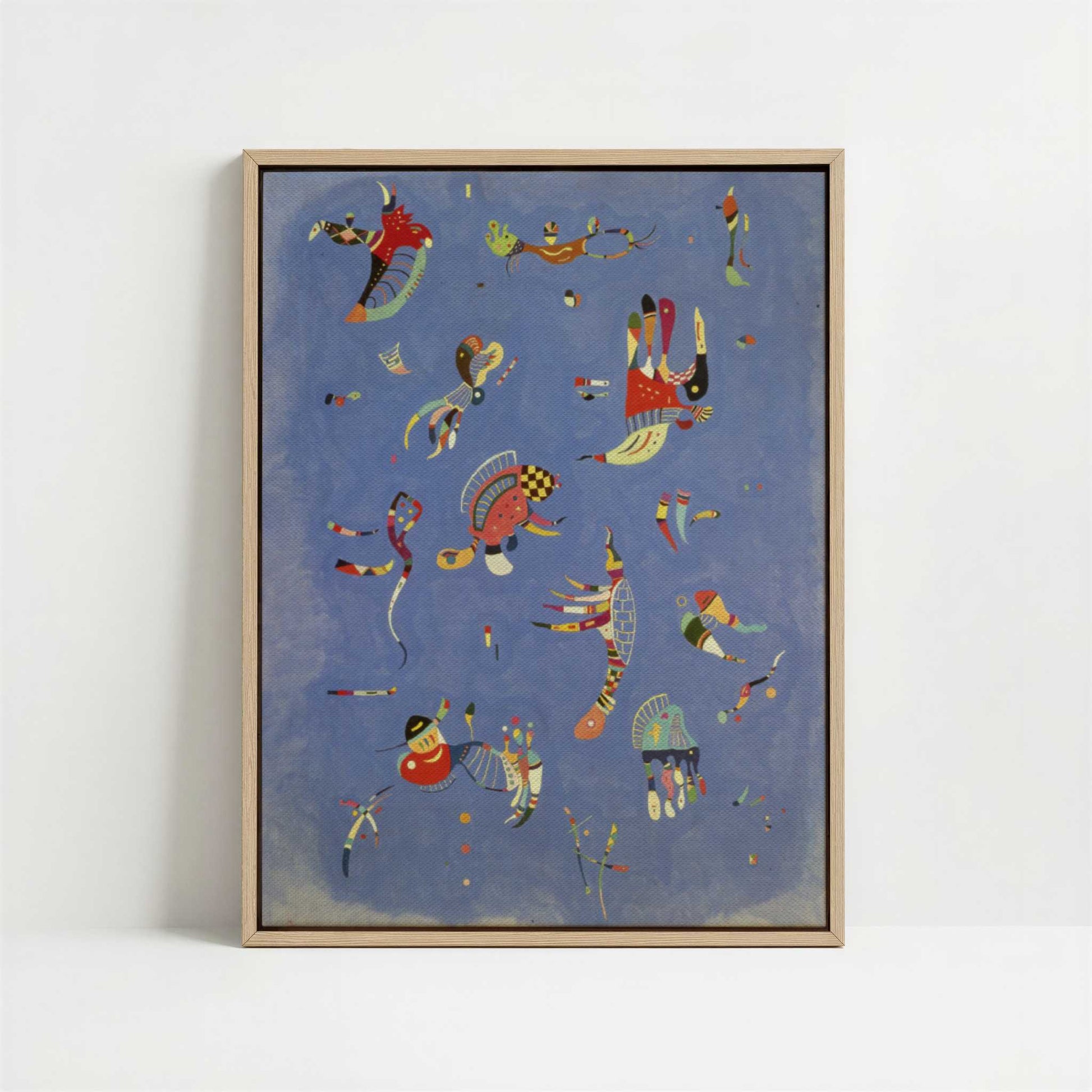 Framed Canvas - Framed canvas in oak color frame