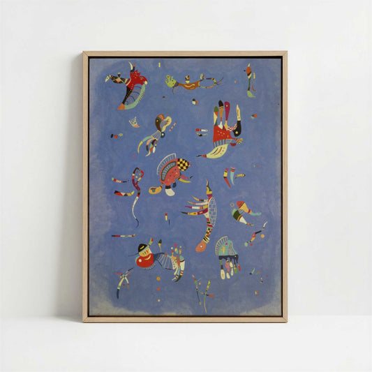 Framed Canvas - Framed canvas in oak color frame