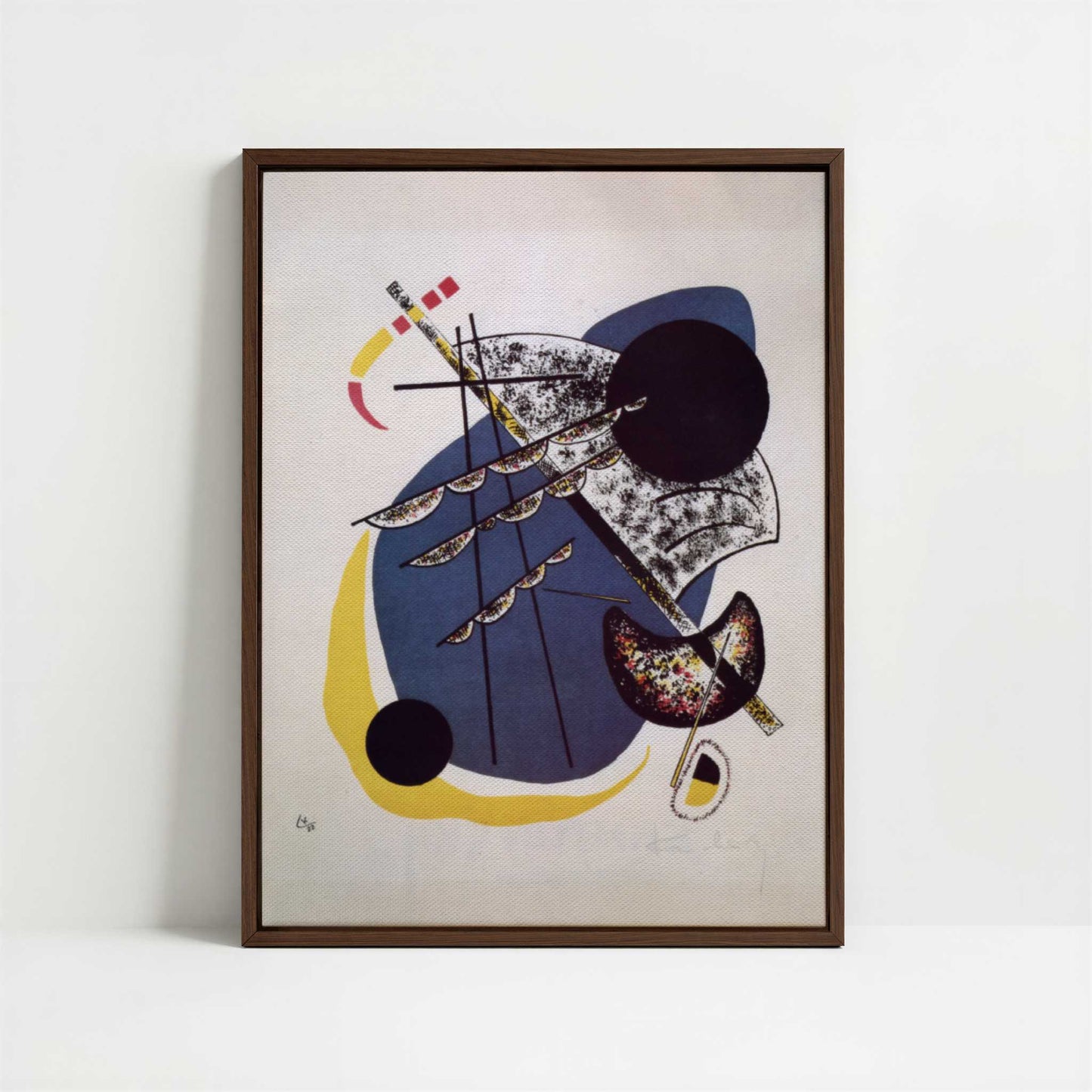 Framed Canvas - Framed canvas in dark wood color frame