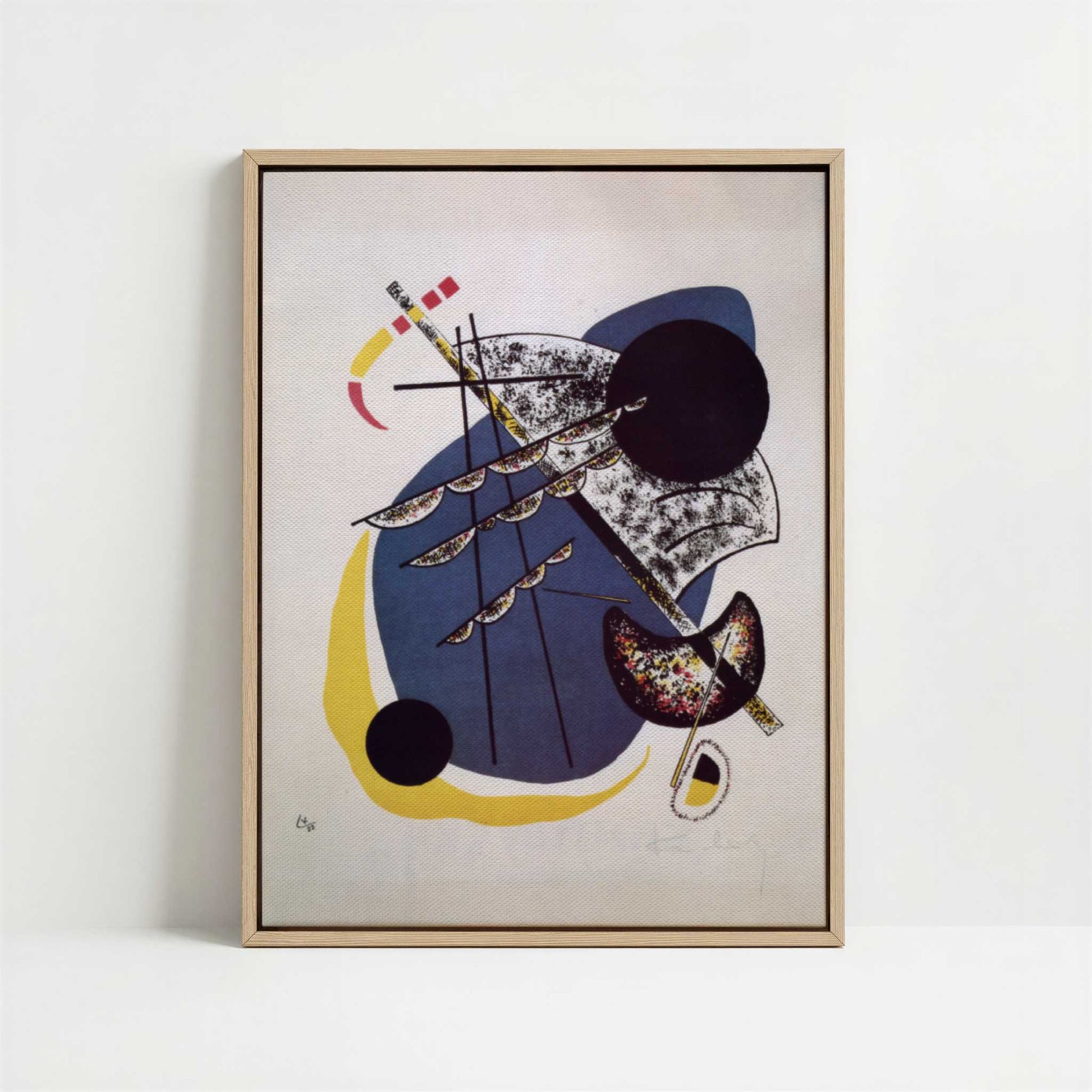 Framed Canvas - Framed canvas in oak color frame