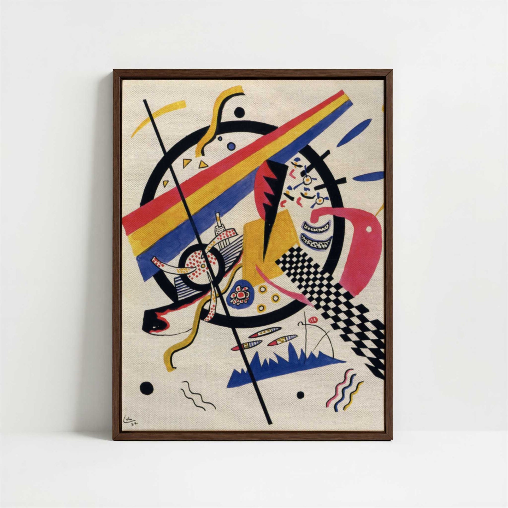 Framed Canvas - Framed canvas in dark wood color frame