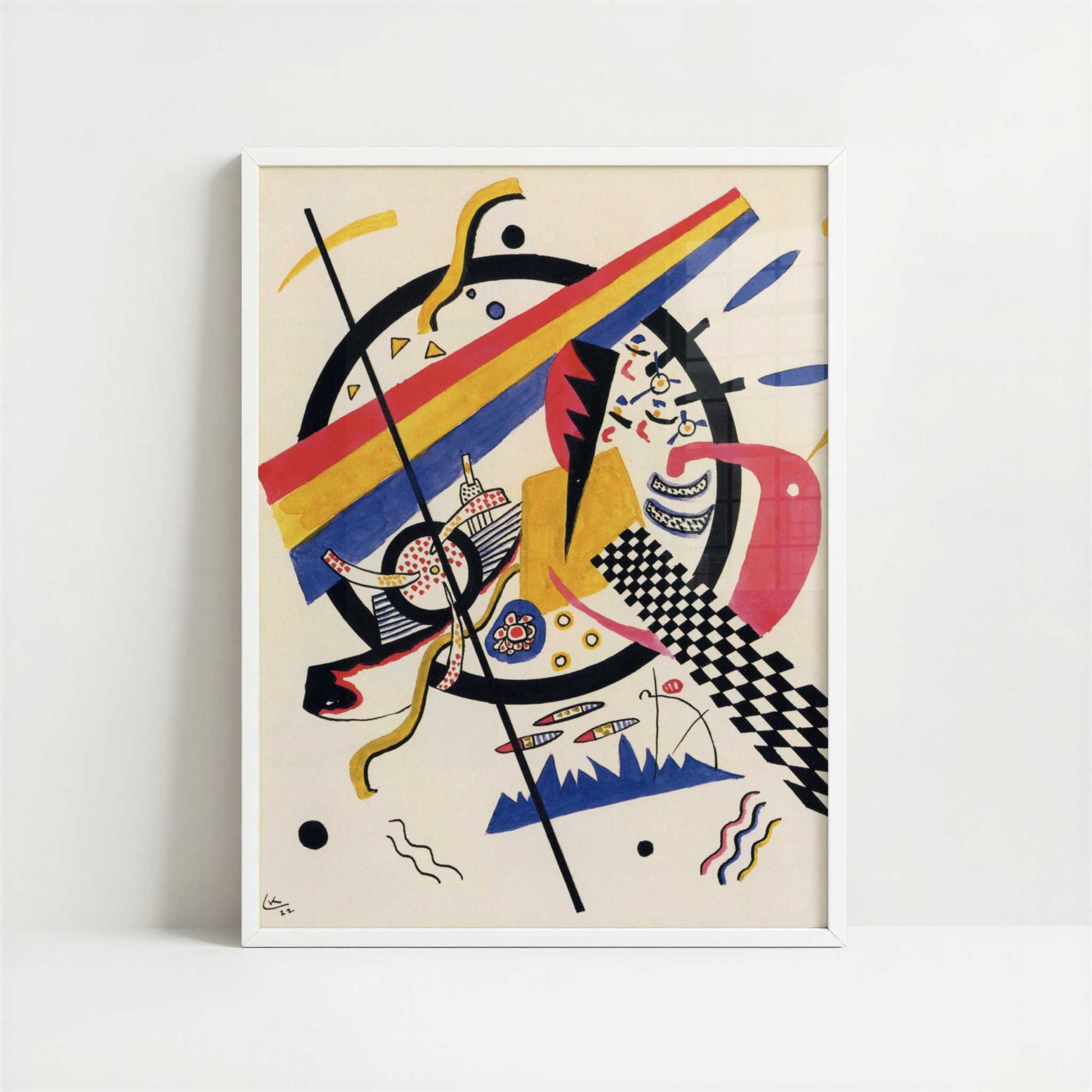 Small Worlds IV (1922) by Wassily Kandinsky – Art Print - Art print in white frame