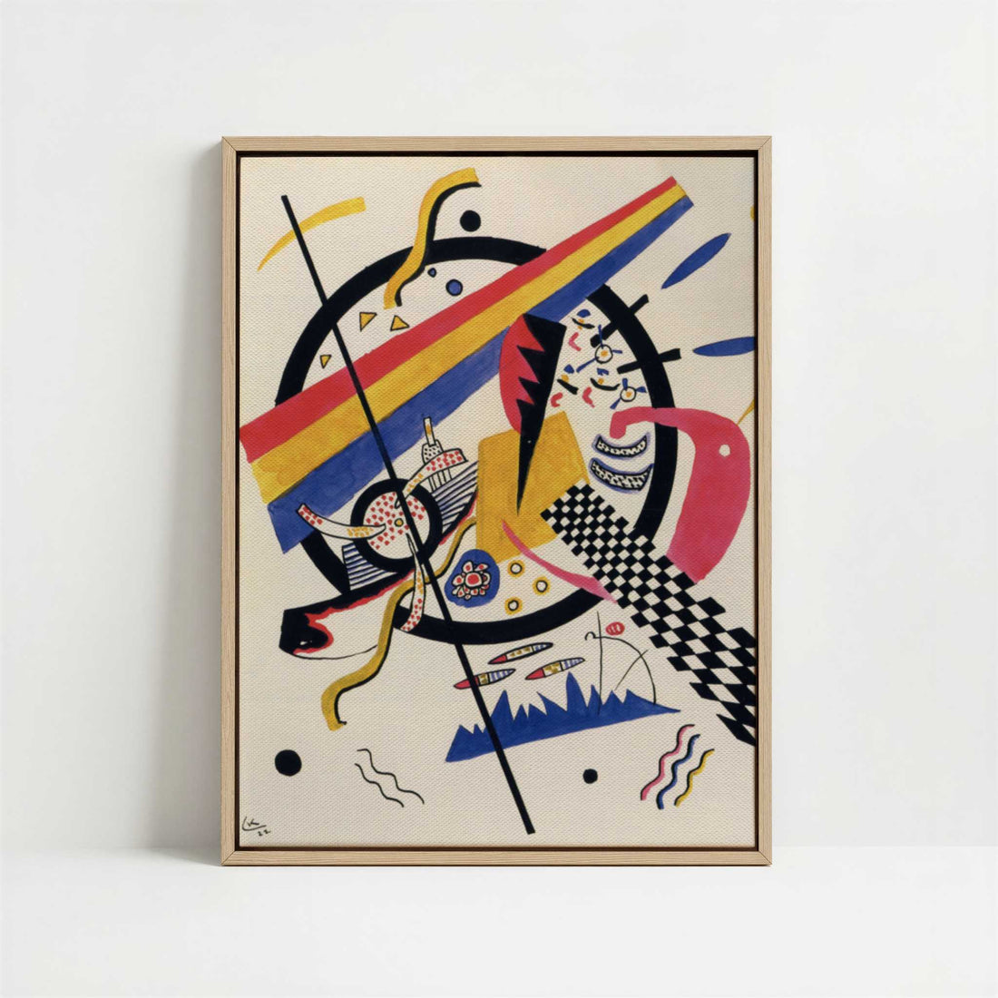 Framed Canvas - Framed canvas in oak color frame