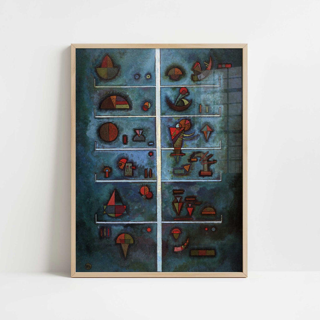 Storeys (1929) by Wassily Kandinsky – Art Print - Art print in oak frame