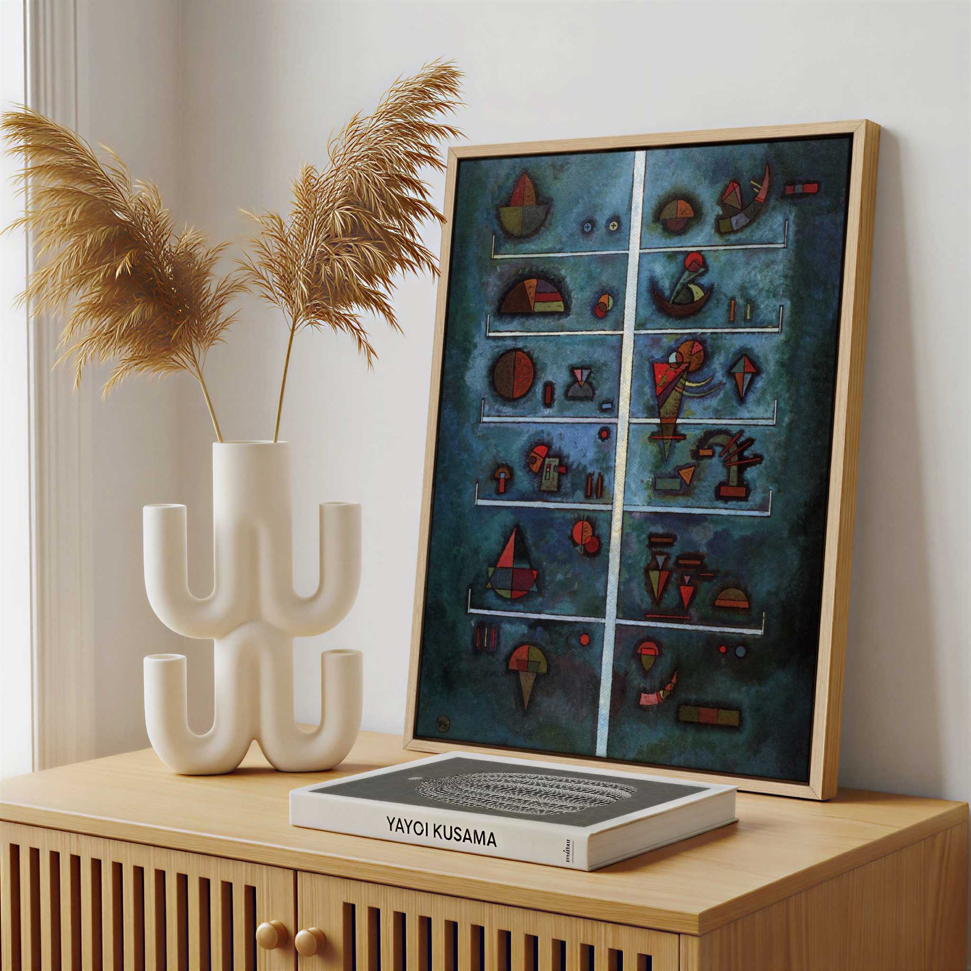 Framed Canvas - Framed canvas in a stylish interior setting