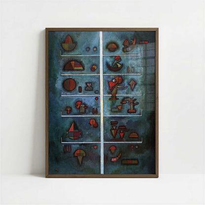 Storeys (1929) by Wassily Kandinsky – Art Print - Art print in dark wood frame