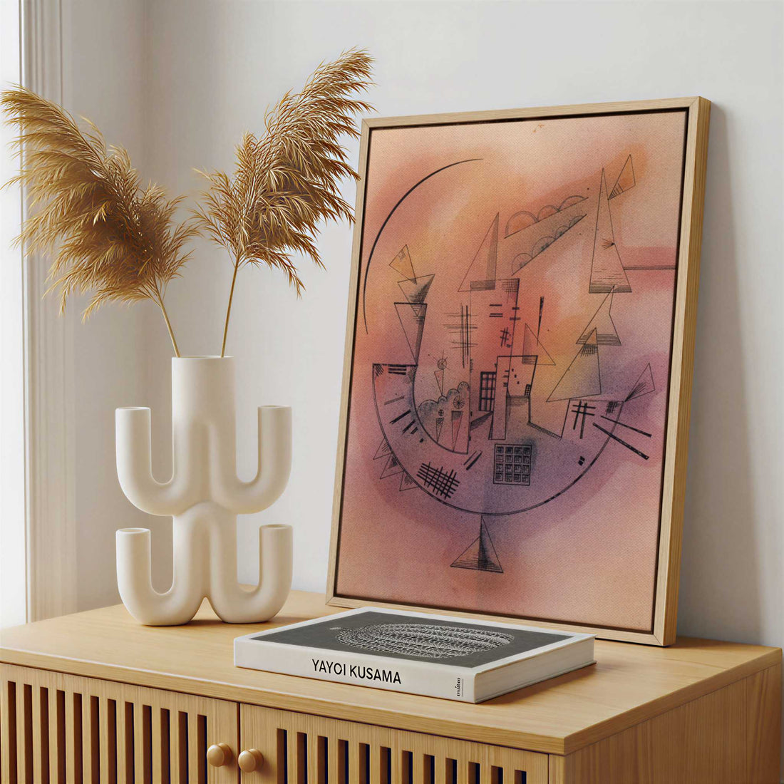 Framed Canvas - Framed canvas in a stylish interior setting