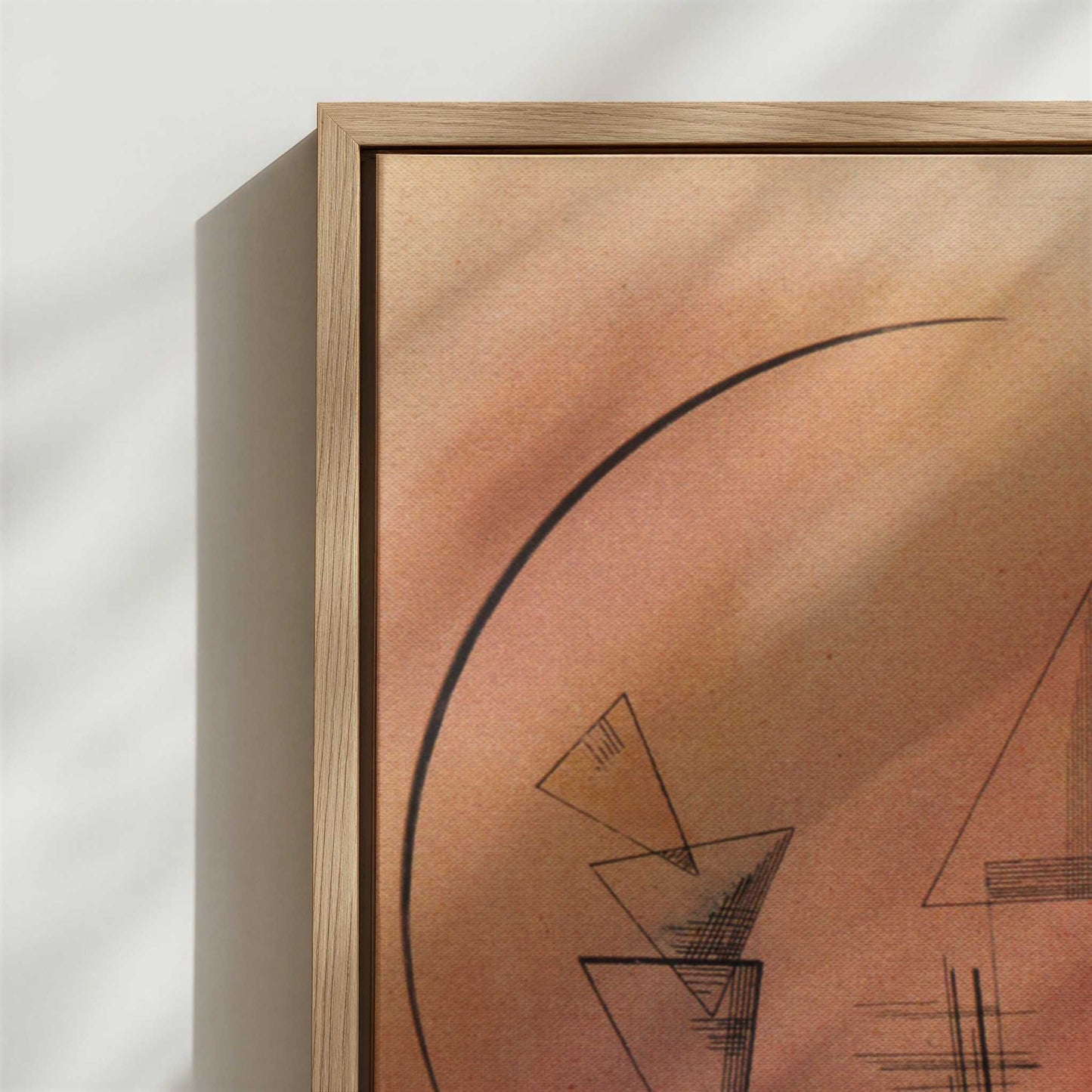 Framed Canvas - Close-up detail and texture of the framed canvas