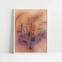 Supporting Circle (1929) by Wassily Kandinsky – Art Print - Art print in white frame