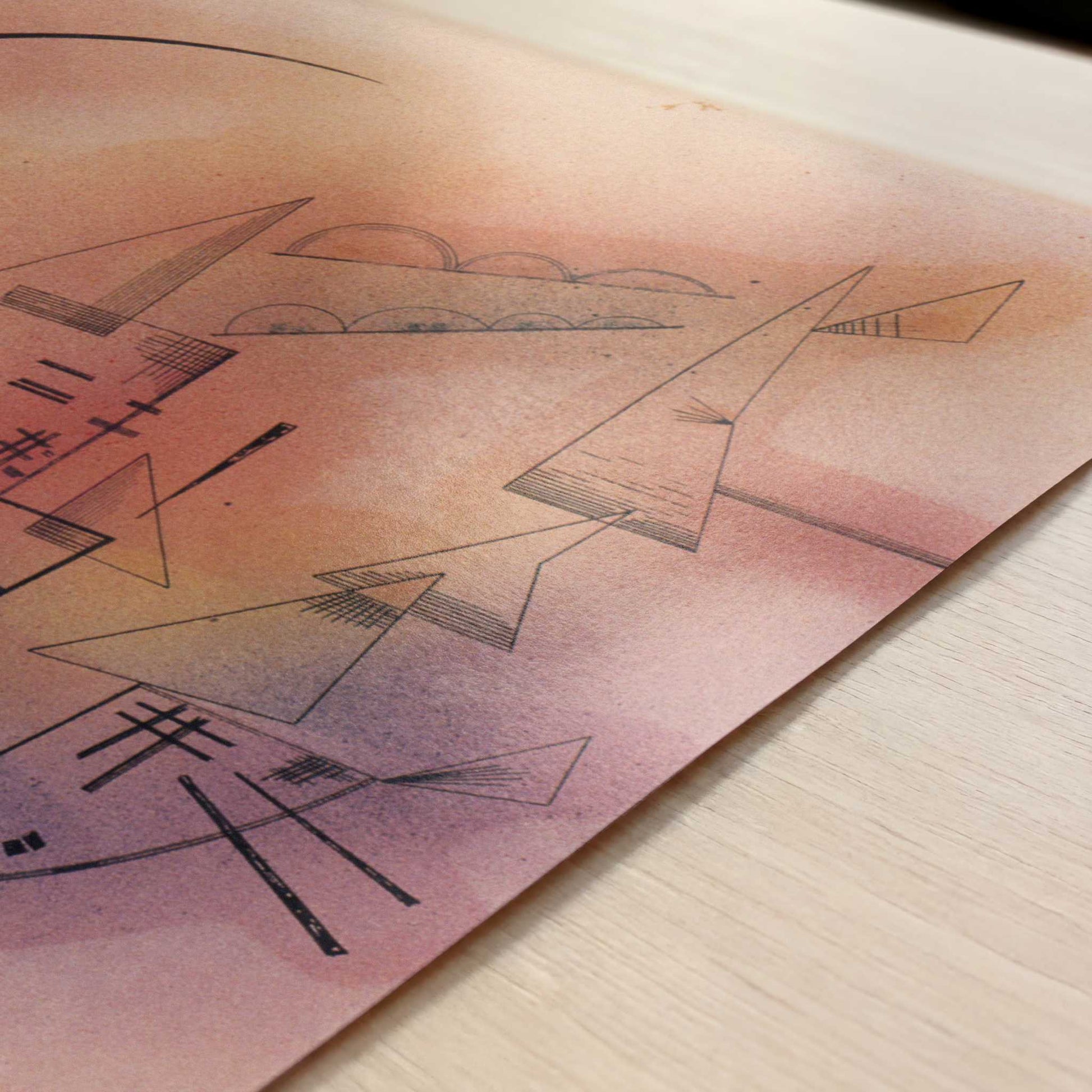 Supporting Circle (1929) by Wassily Kandinsky – Art Print - Close-up detail of the art print