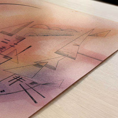 Supporting Circle (1929) by Wassily Kandinsky – Art Print - Close-up detail of the art print