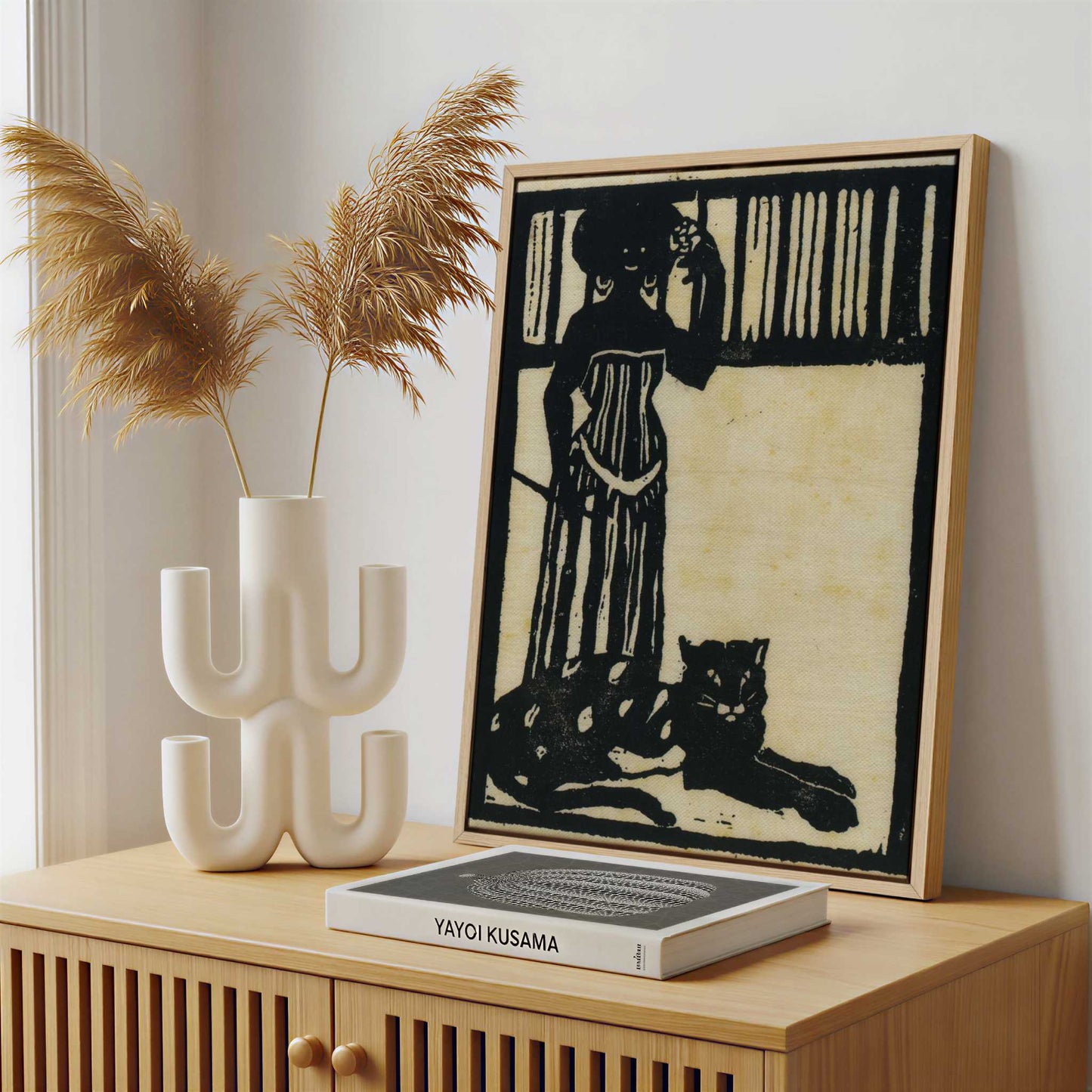 Framed Canvas - Framed canvas in a stylish interior setting