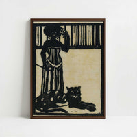 Framed Canvas - Framed canvas in dark wood color frame