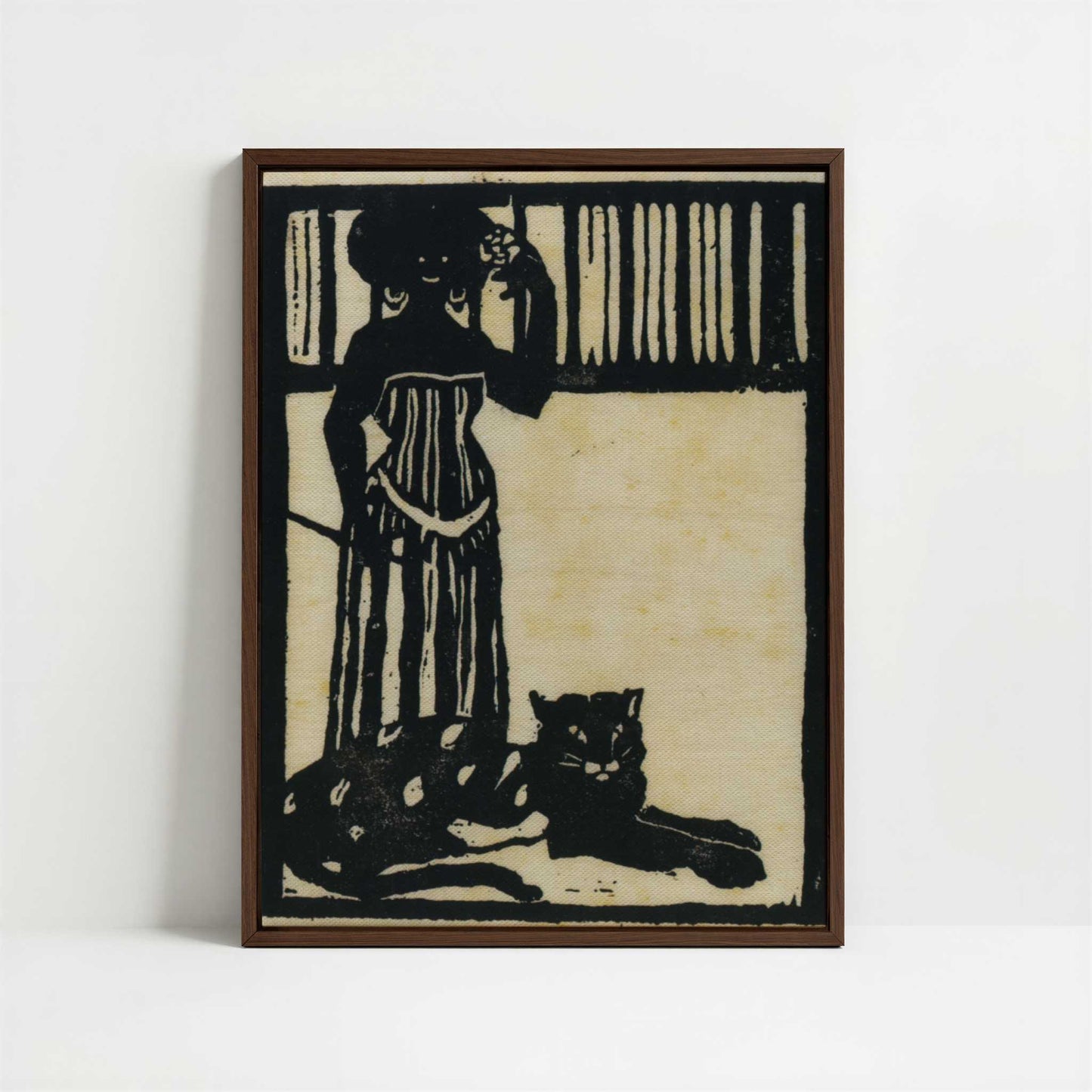 Framed Canvas - Framed canvas in dark wood color frame