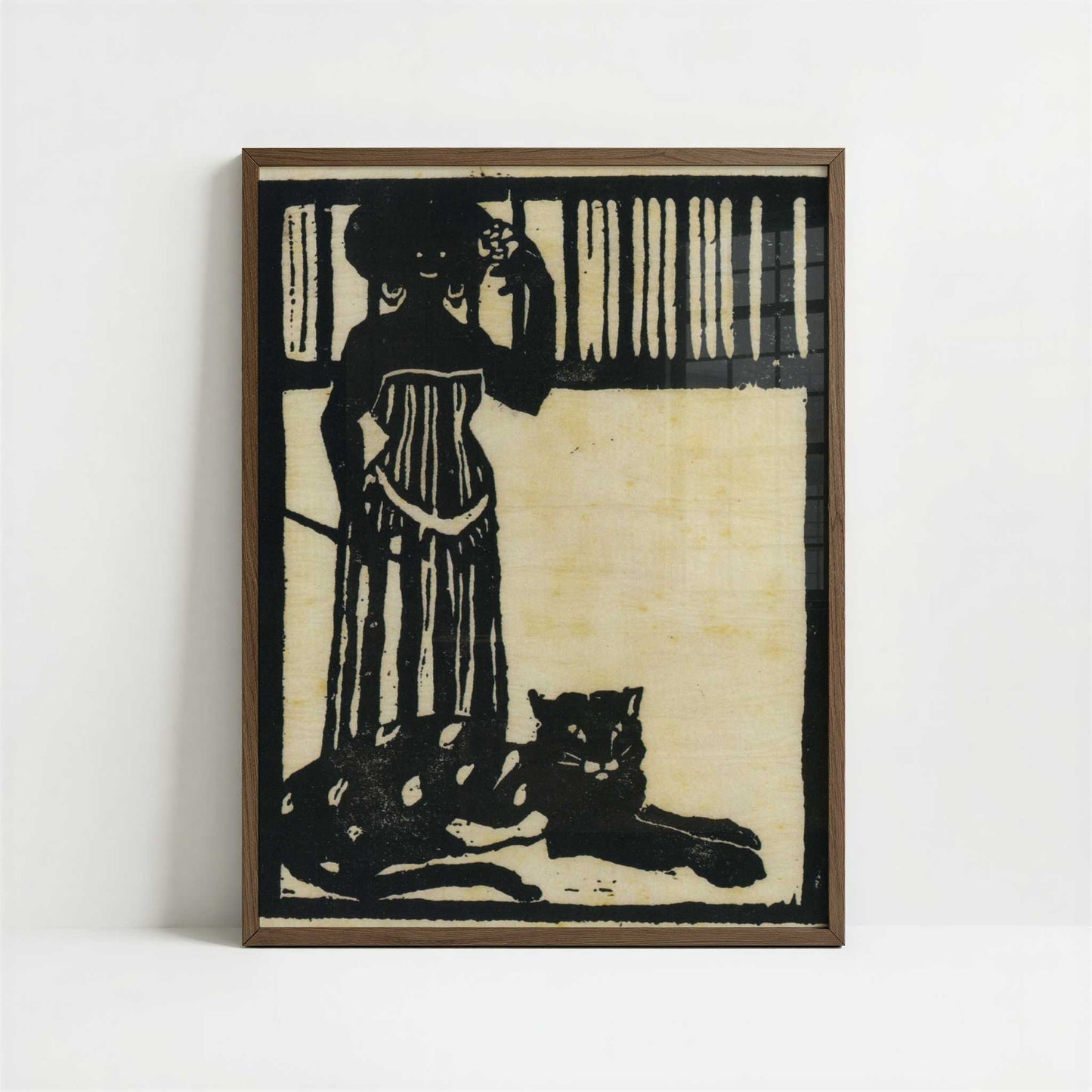 The Animal Tamer (1903) by Wassily Kandinsky – Art Print - Art print in dark wood frame