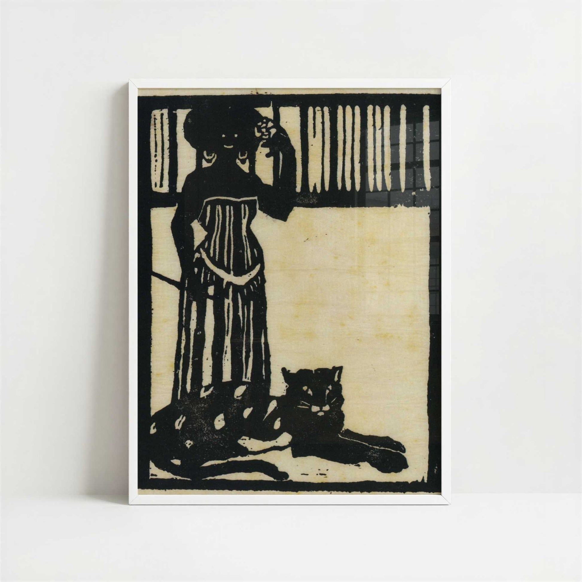 The Animal Tamer (1903) by Wassily Kandinsky – Art Print - Art print in white frame