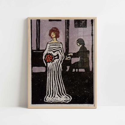 The Singer (1903) by Kandinsky – Art Print - Art print in oak frame