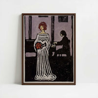 Framed Canvas - Framed canvas in dark wood color frame