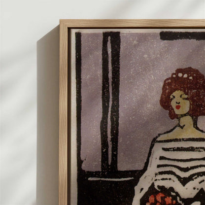 Framed Canvas - Close-up detail and texture of the framed canvas