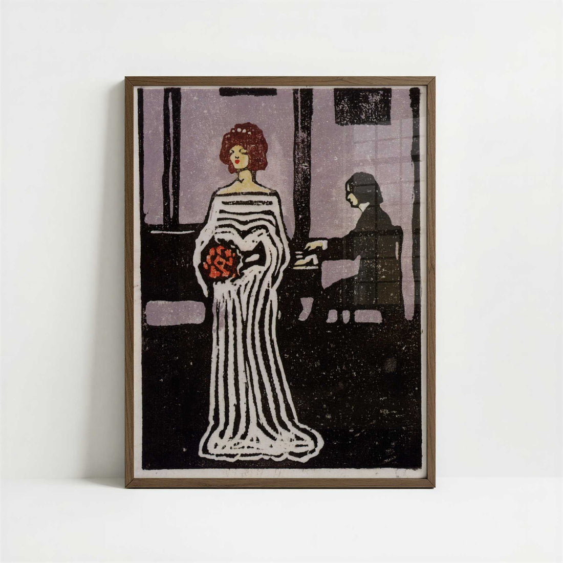 The Singer (1903) by Kandinsky – Art Print - Art print in dark wood frame