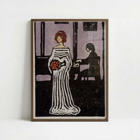 The Singer (1903) by Kandinsky – Art Print - Art print in dark wood frame