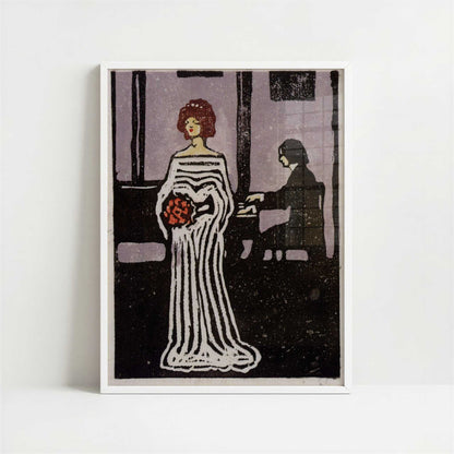 The Singer (1903) by Kandinsky – Art Print - Art print in white frame