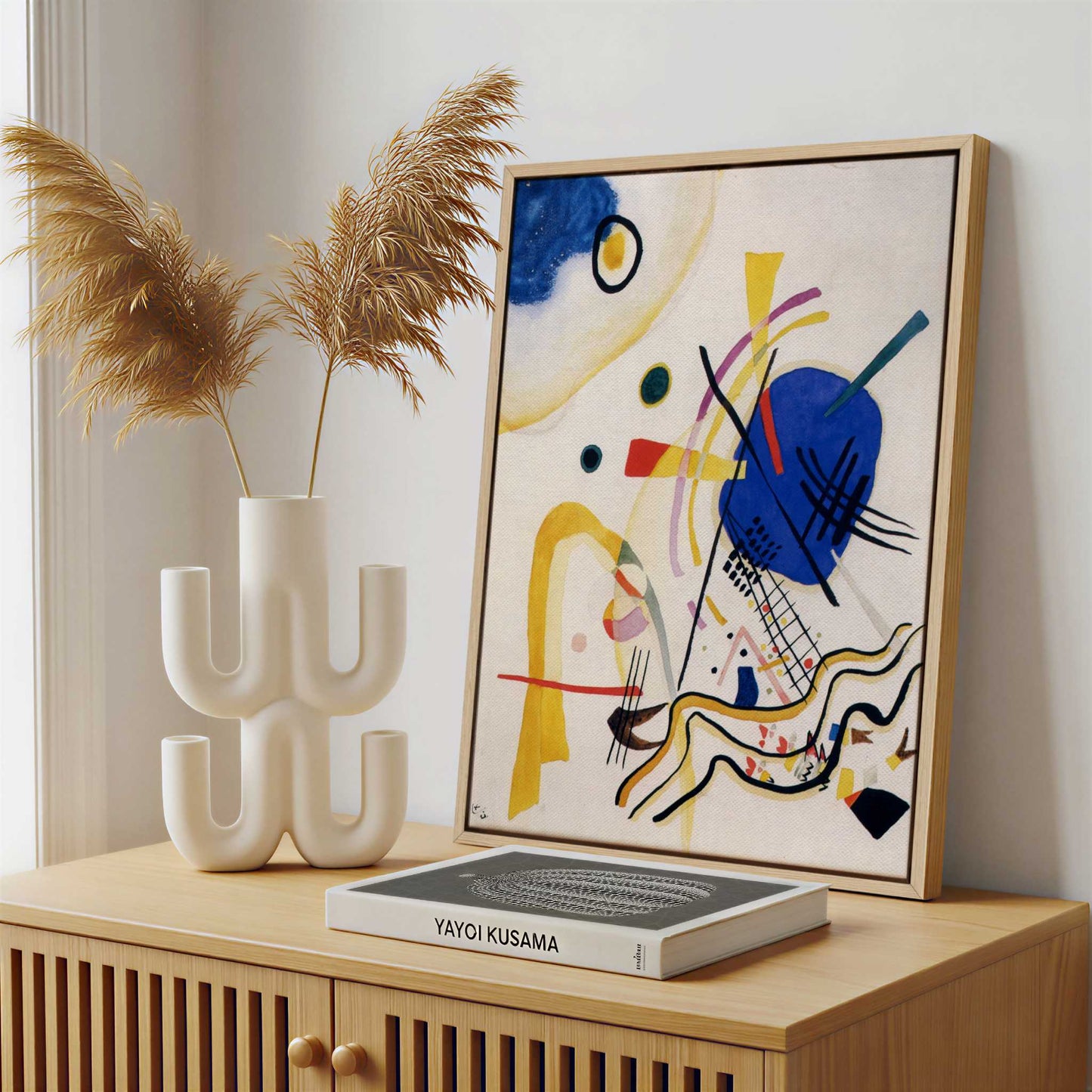 Framed Canvas - Framed canvas in a stylish interior setting