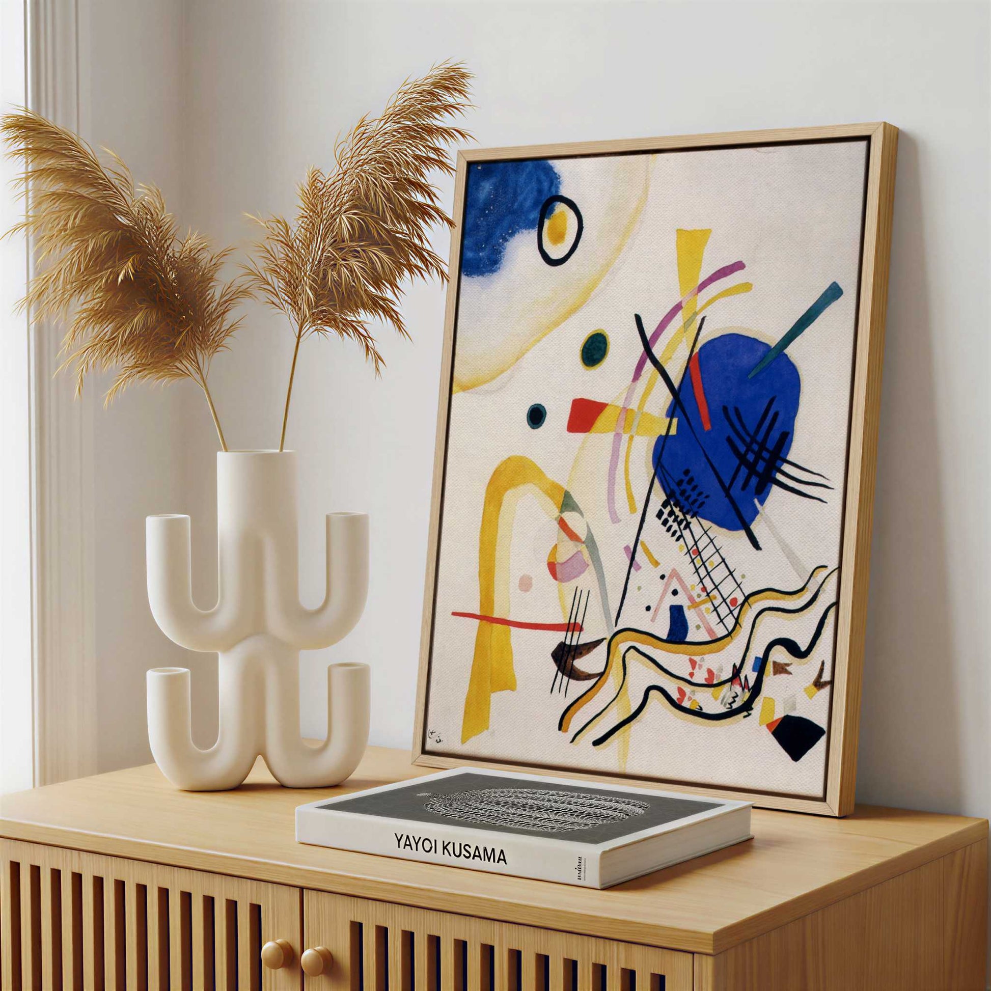 Framed Canvas - Framed canvas in a stylish interior setting