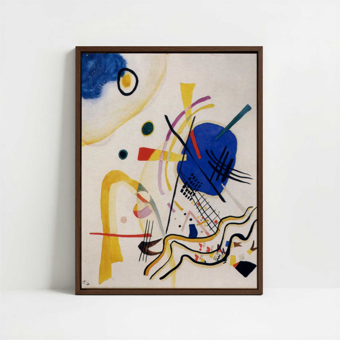 Framed Canvas - Framed canvas in dark wood color frame
