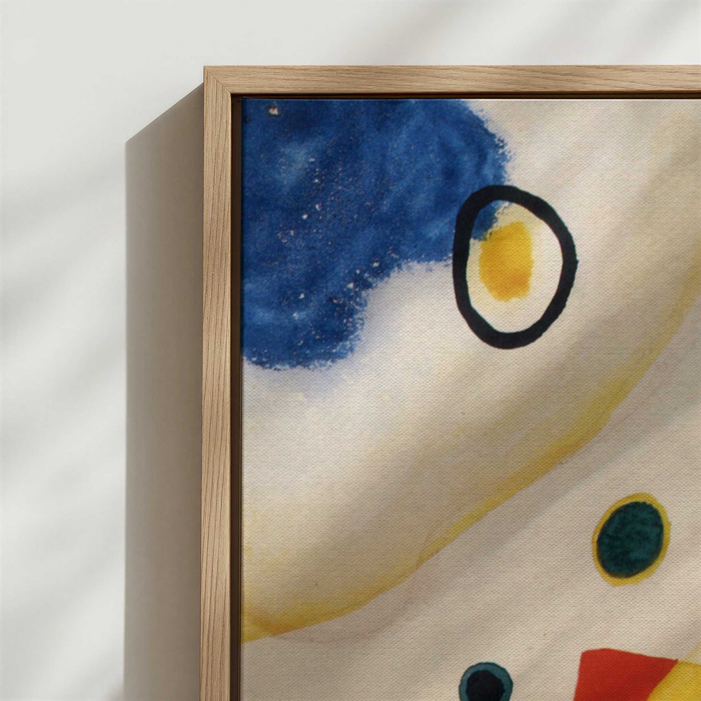 Framed Canvas - Close-up detail and texture of the framed canvas