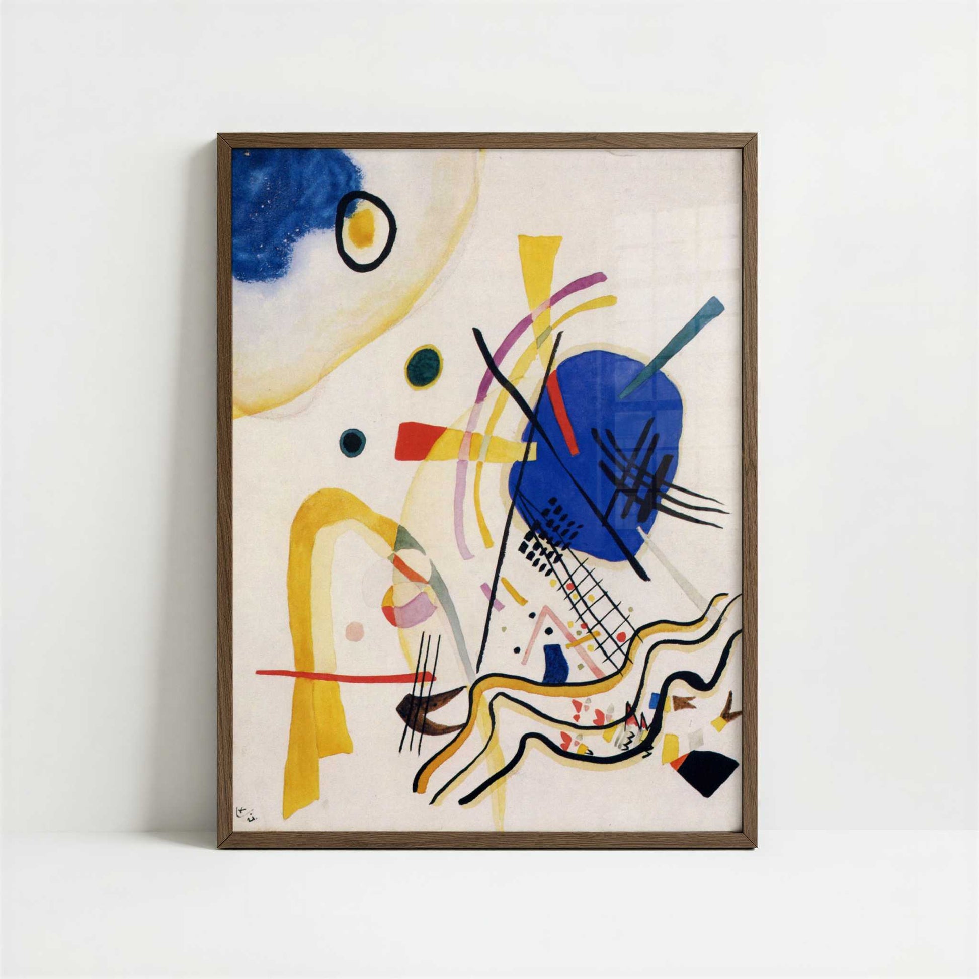 Untitled (1921) by Wassily Kandinsky – Art Print - Art print in dark wood frame