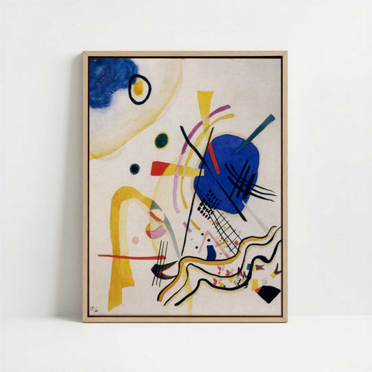 Framed Canvas - Framed canvas in oak color frame