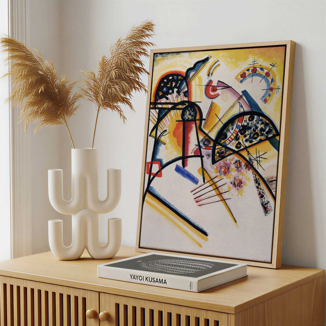 Framed Canvas - Framed canvas in a stylish interior setting