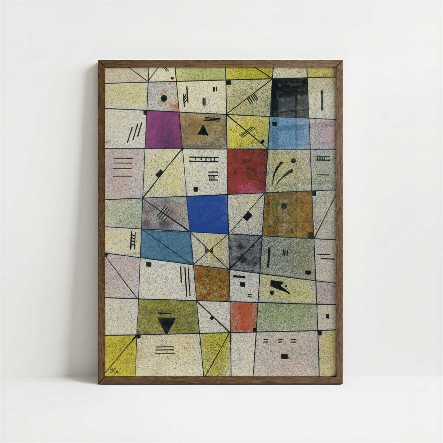 Untitled (1930) by Wassily Kandinsky – Art Print - Art print in dark wood frame