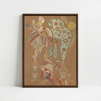 Framed Canvas - Framed canvas in dark wood color frame