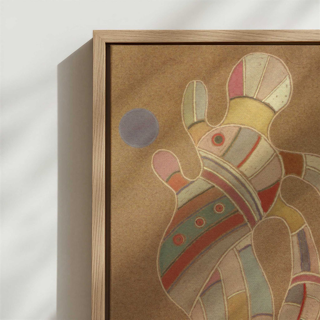 Framed Canvas - Close-up detail and texture of the framed canvas