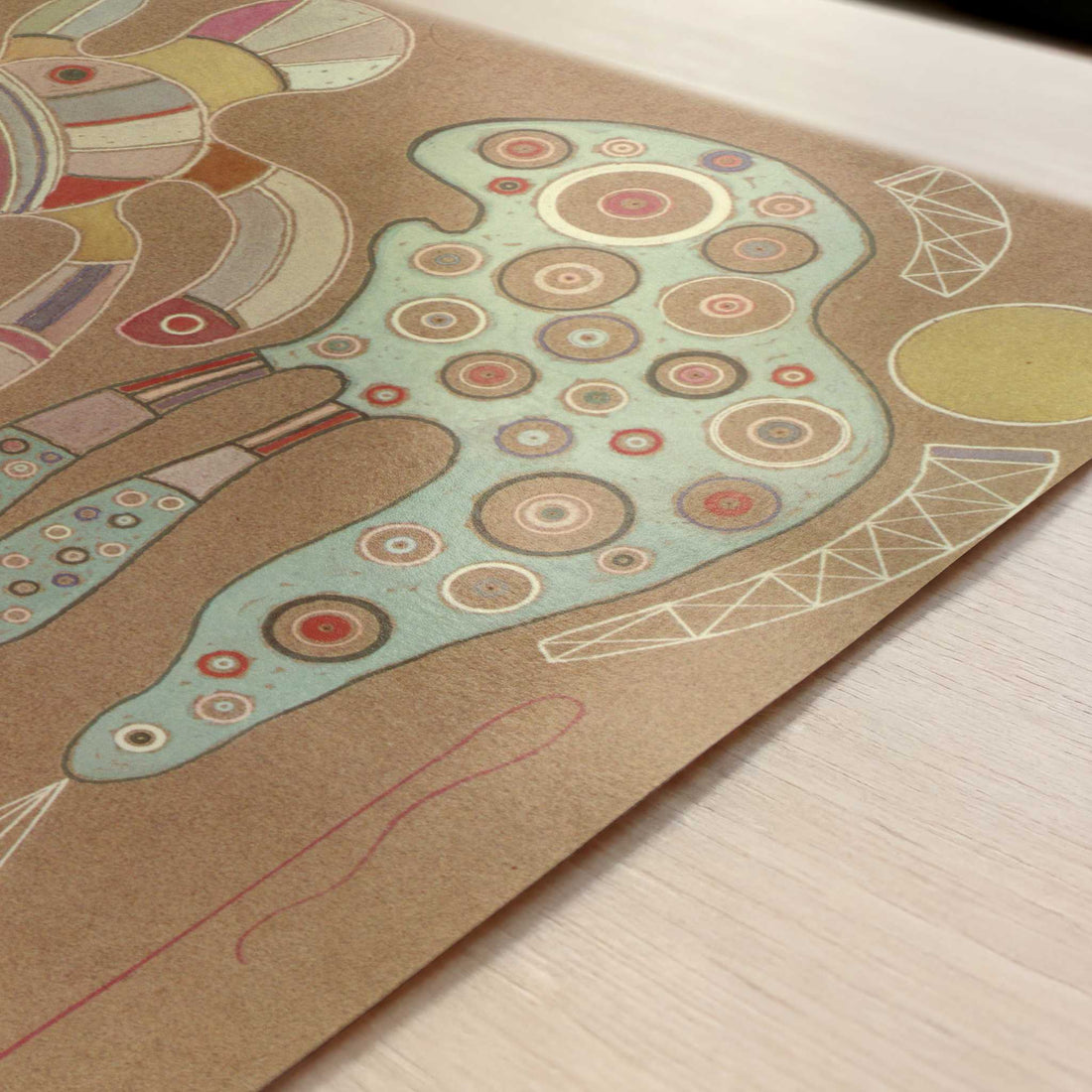 Untitled (1941) by Wassily Kandinsky – Art Print - Close-up detail of the art print