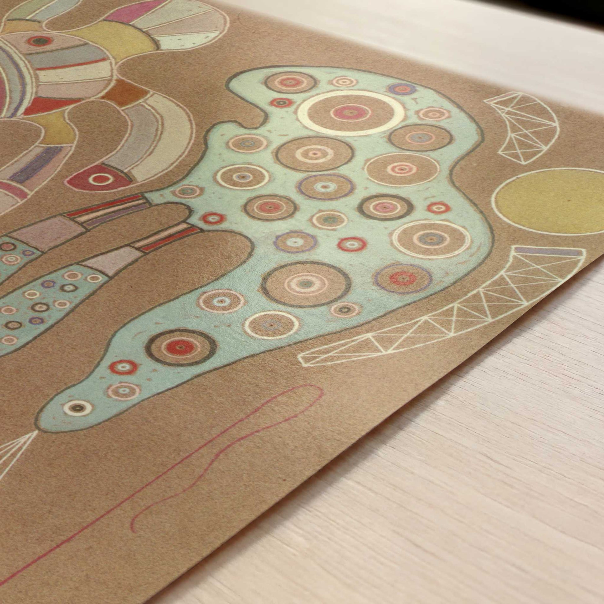 Untitled (1941) by Wassily Kandinsky – Art Print - Close-up detail of the art print